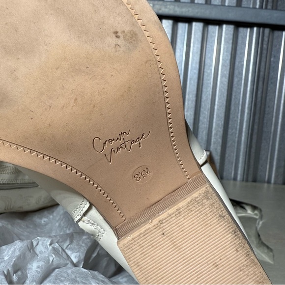 Crown Vintage Women's 8.5 White Leather Western Embroidered Cowboy Boots in Box - Picture 10 of 12